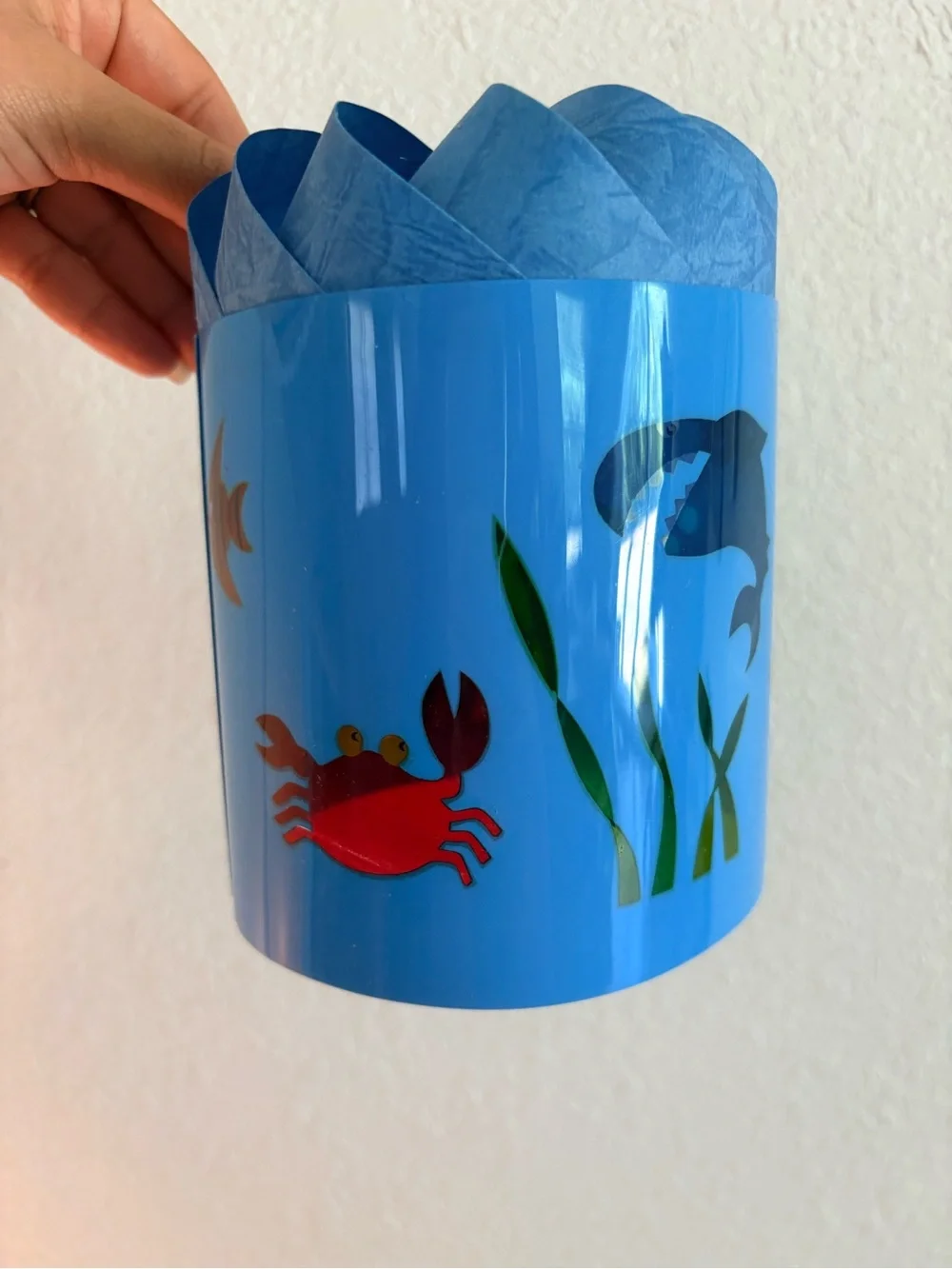 VTG 97 RAINBOW FISH MOTION LAMP Trousseller Magic Spinning LANTERN Night Lite